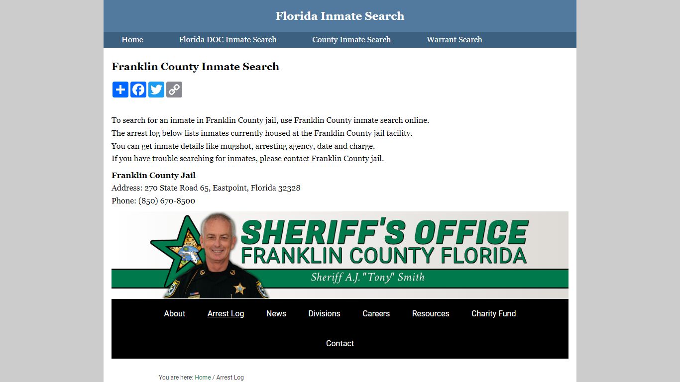 Franklin County Inmate Search